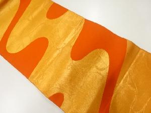 アンティーク　流水模様織り出し袋帯(着用可)